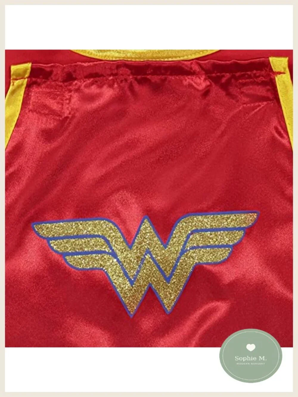 Cotton Wonder Woman Tutu Bodysuit Cape Set with Headband Newborn Baby Girls